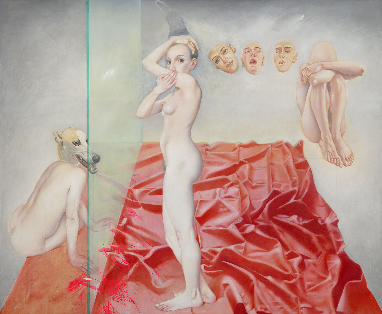 ADAM ŠTECH Žena s telefonem / Woman with Telephone 2024, olej na plátně / oil on canvas Sbírka Martina a Terezy Bartošových / Collection of Martin and Tereza Bartoš